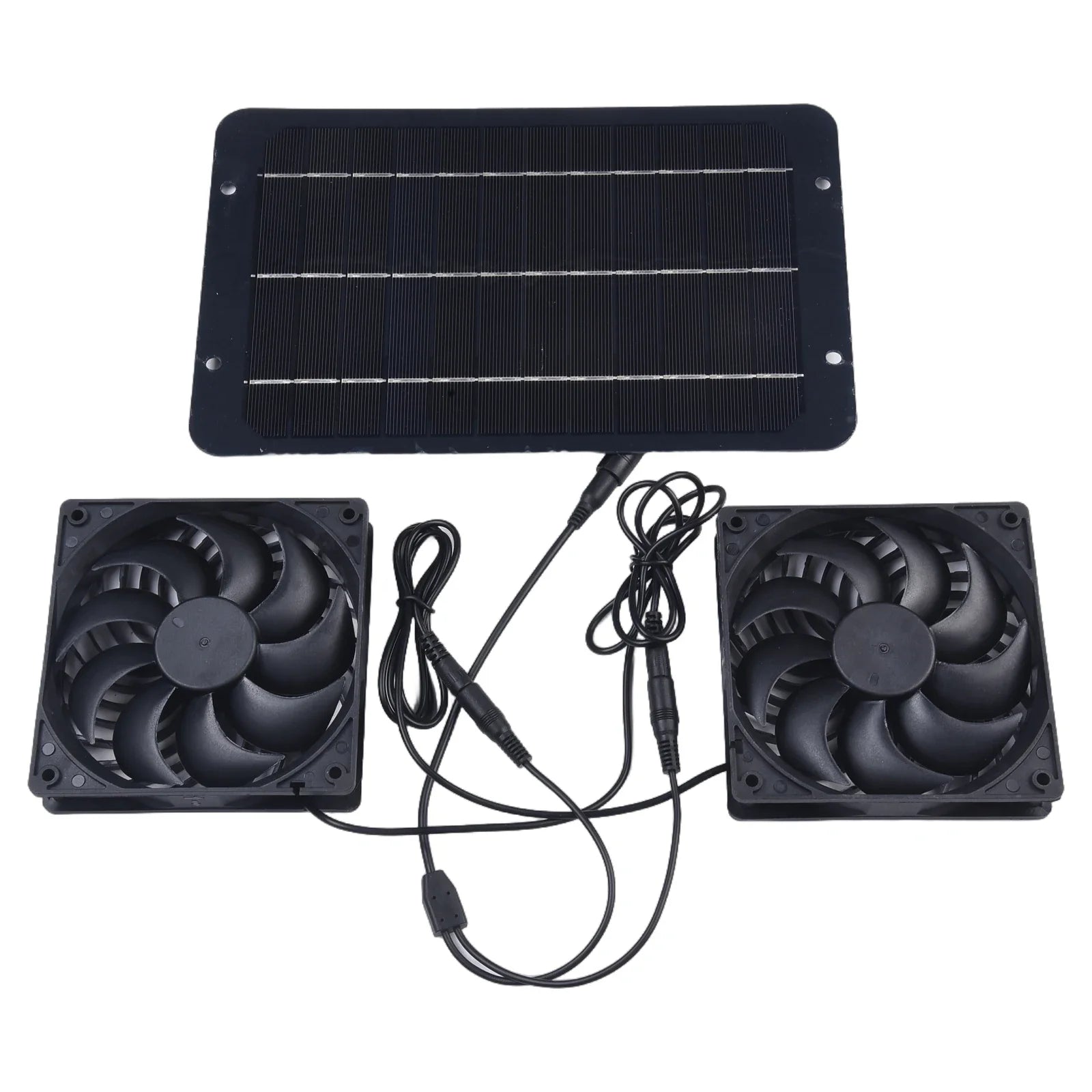 AirSol Duo Ventilation System | Solar-Powered Dual Exhaust Fans | 10W | For Greenhouse, Animal Shelter & Outdoor Applications
