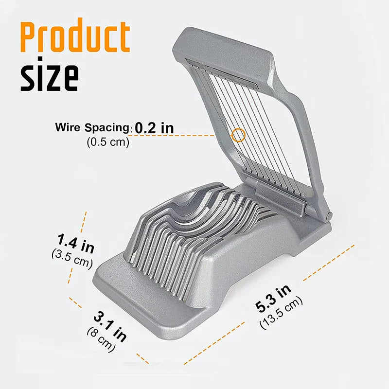 Egg Slicer SchnittMeister | Stainless Steel Cutting Wires | For Egg, Cheese & Mushrooms | Durable Aluminum Housing