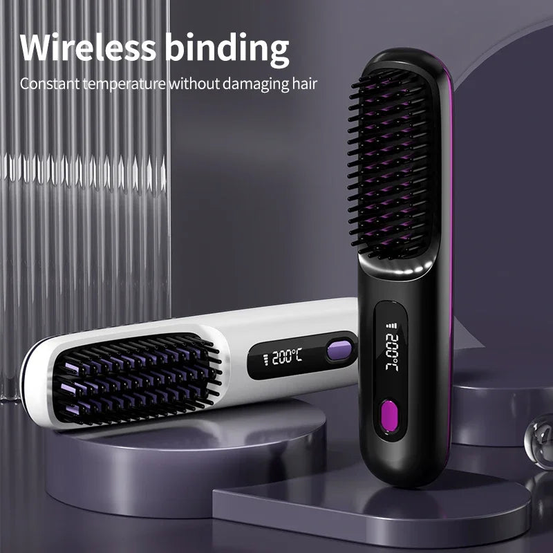 Glissara | Wireless Hair Straightener | USB Charging & LCD Display | Ceramic & Ion Technology