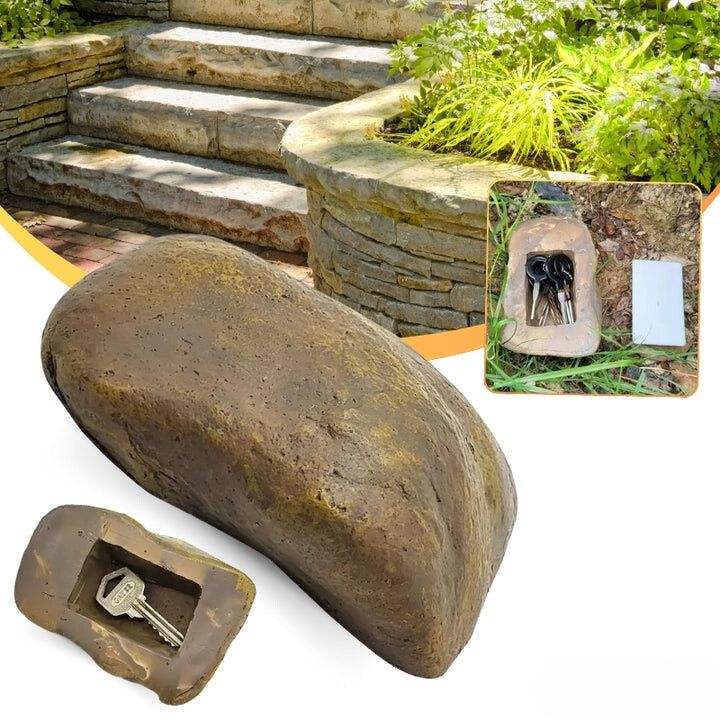 Hiding Stone SafeRock Secure | Hiding Place for Keys & Cash | Weatherproof & Realistically Deceptive | For Garden & Outdoor Use