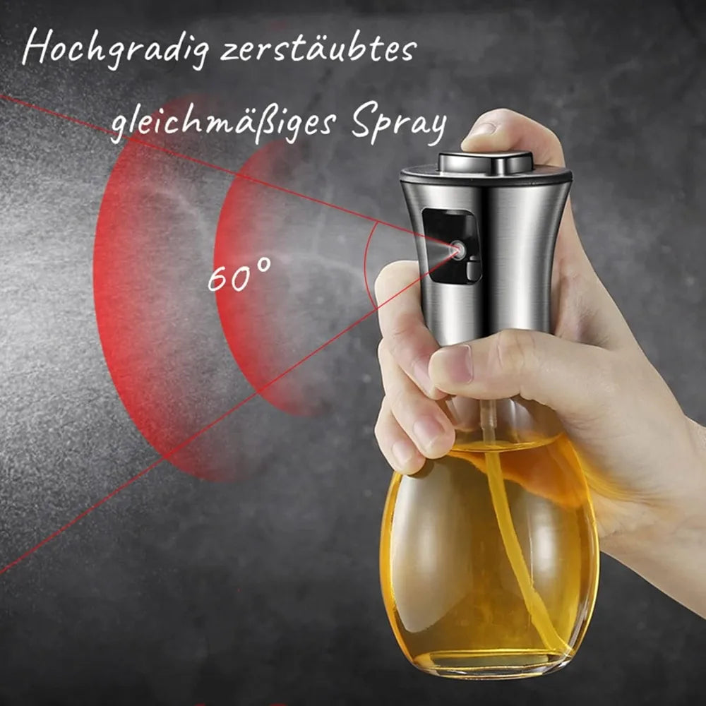 CulinaMist Pro Oil Sprayer 200 ml | Fine Mist & Improved Nozzle | For Oil, Vinegar & Lemon Juice | Stainless Steel & Glass