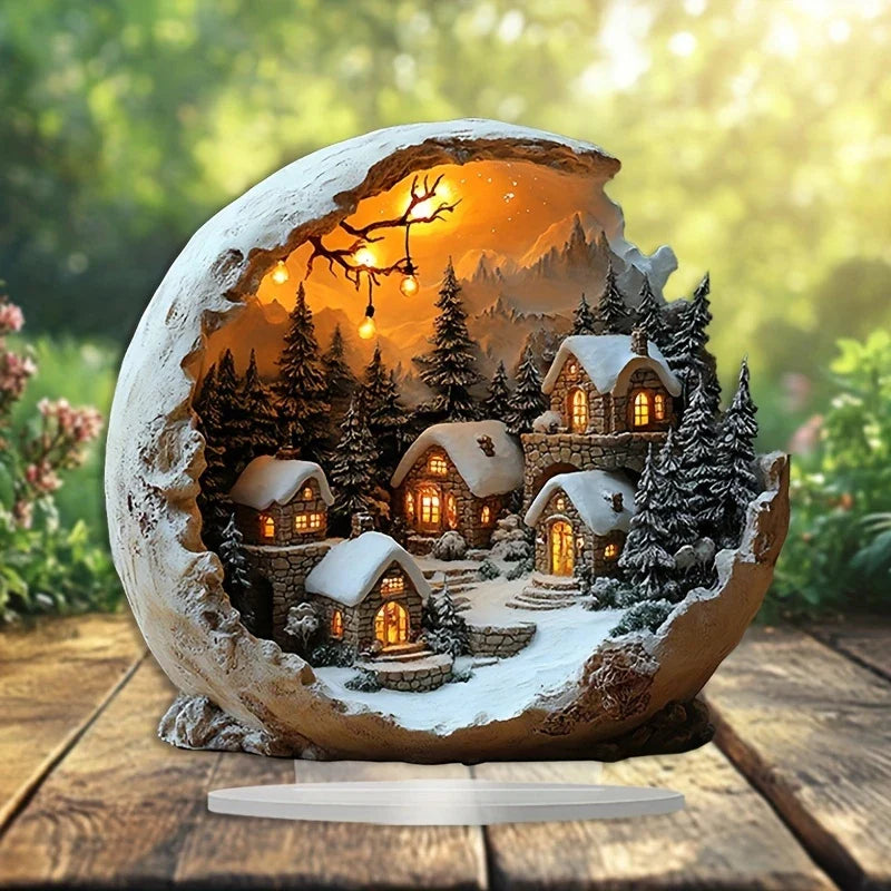Christmas Decoration Lunavia | Boho Style | Acrylic Decorative Figurine | 23x20 cm