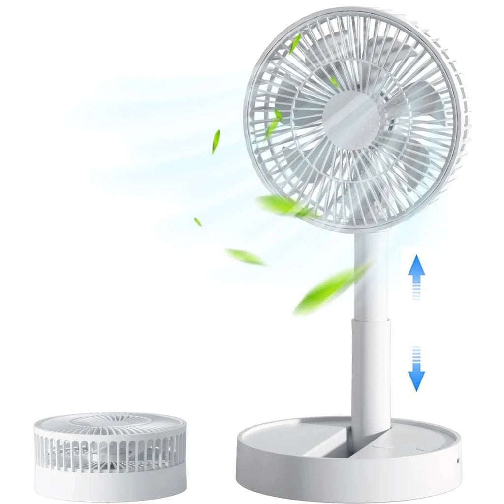 Folding Fan AeroFold | 4-Level USB Fan with Timer | Compact & Quiet | For Indoor & Outdoor Use