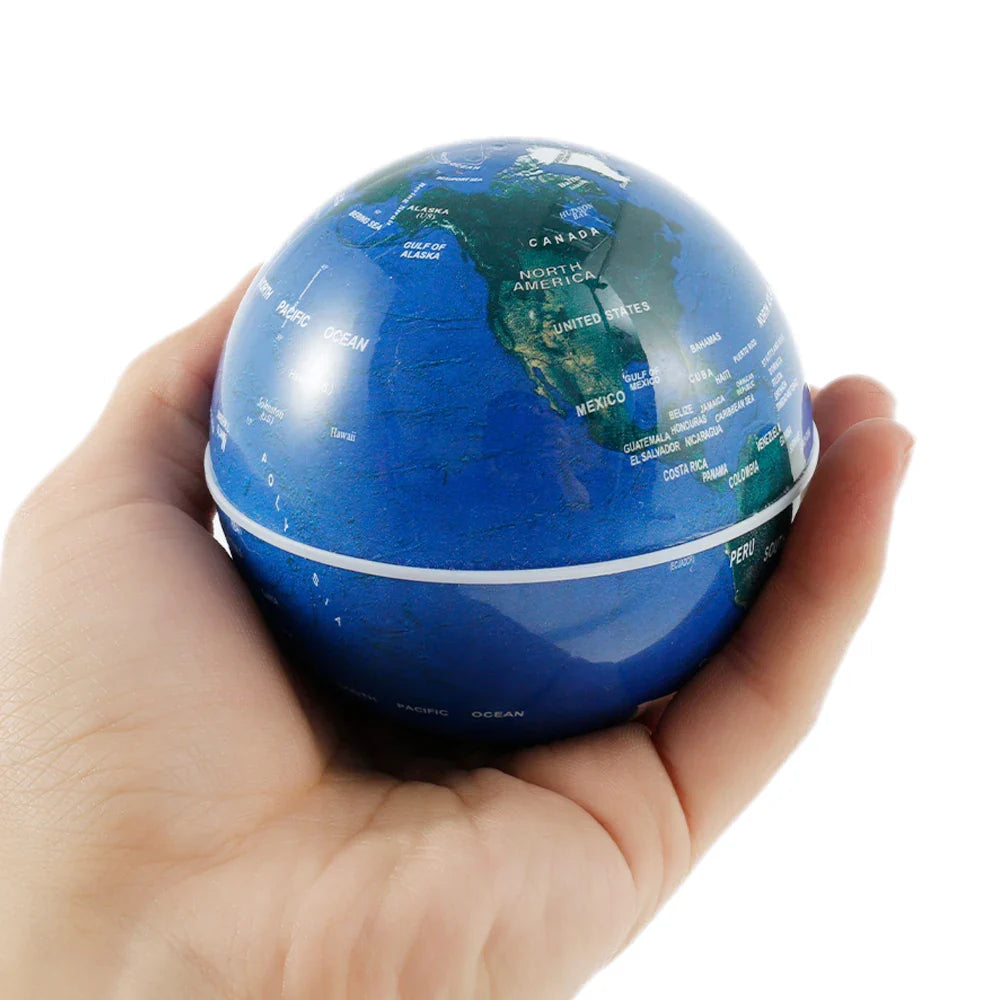 Floating Globe MagnoGlobe | Magnetic Levitation | LED Lighting | 17.5 × 17.5 × 4.5 cm | Gift Idea