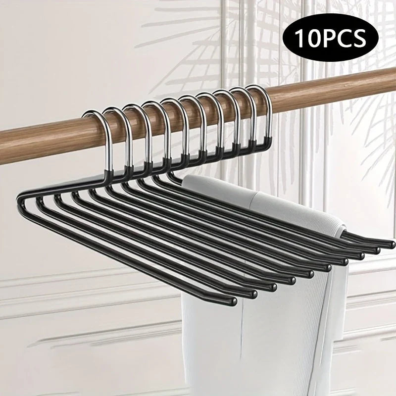 Clothoria | Open Trouser Hangers | Space-Saving & Stable | Metal with Anti-Rust Coating