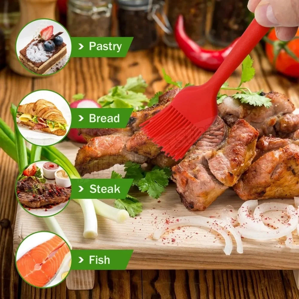 GrillFein Silicone Basting Brush | Heat Resistant & Hygienic | For BBQ, Baking & Cooking