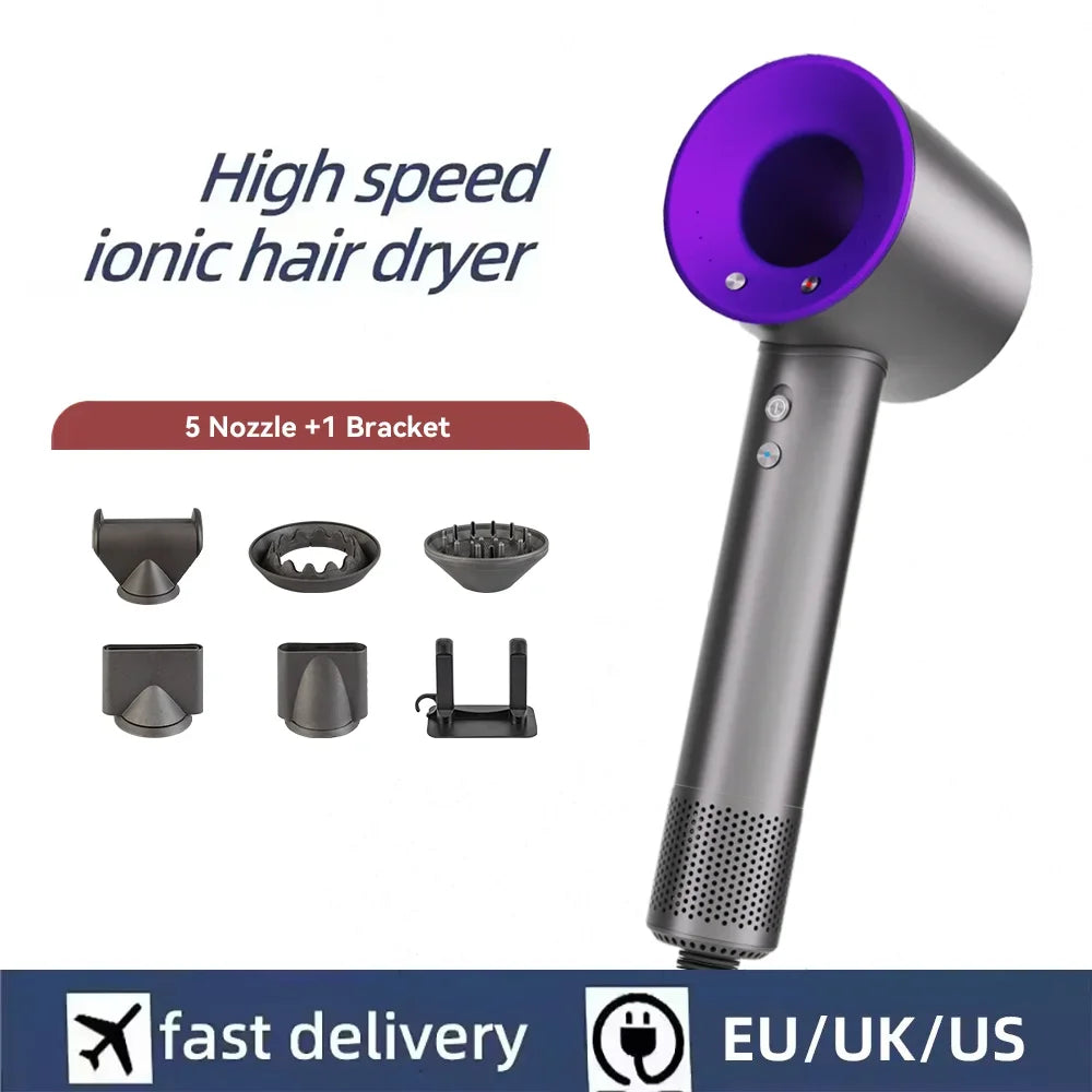 Ion Hair Dryer | 200 Million Negative Ions | Intelligent Temperature Control | 110,000 RPM