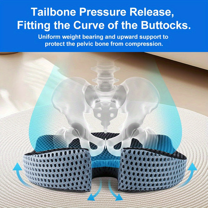 Ergonomic Seat Cushion Triacomfort | Triangle Shape with Memory Foam | Breathable & Pressure-Relieving | For Car & Office