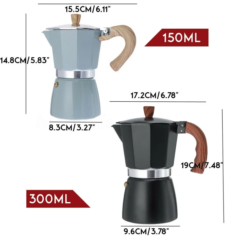 Caffesso Perkomio Espresso Maker | Classic Percolator | For Home & On the Go | 150 ml / 300 ml