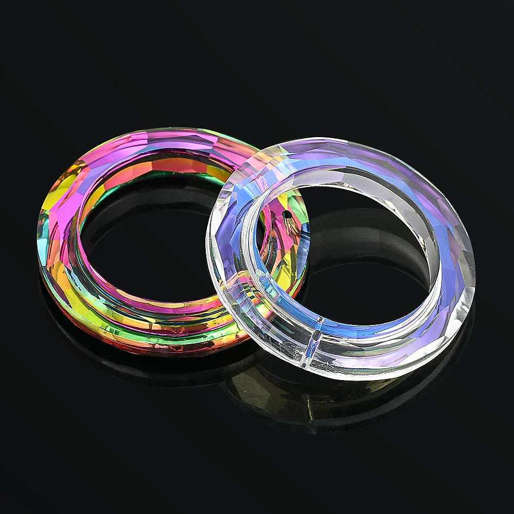 Crystal Suncatcher LumiRing 50 | Ø 50 cm | Glass Prism for Windows, Garden & Decoration | Rainbow Catcher for Light Effects
