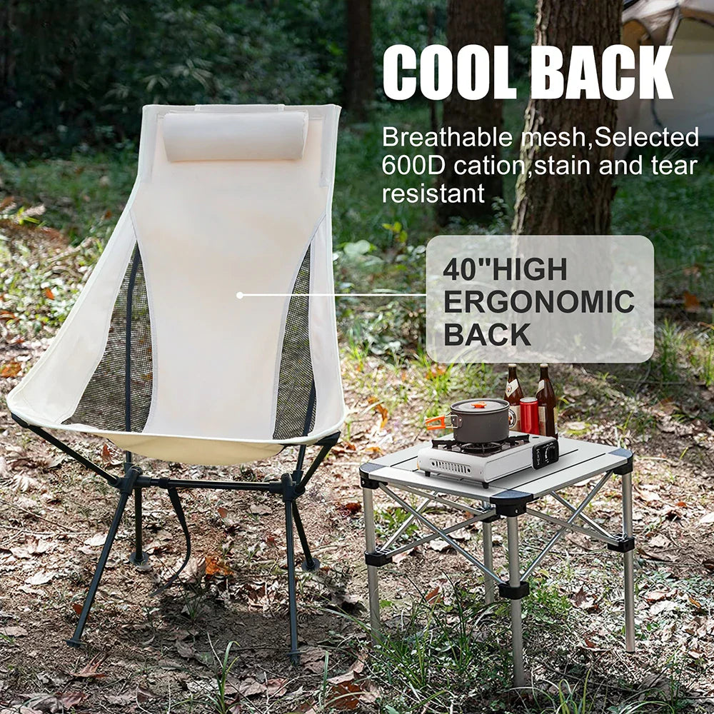 CAMPEROX Folding Chair Outdoor | Load Capacity up to 150 kg | Aluminum Frame & Tear-Resistant Fabric | For Camping, Beach & Garden