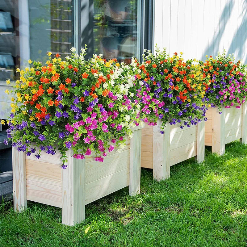 Artificial Flowers FloraSun | UV-Resistant & Weatherproof | Hanging Decorative Plants for Garden & Balcony | Low Maintenance & Evergreen