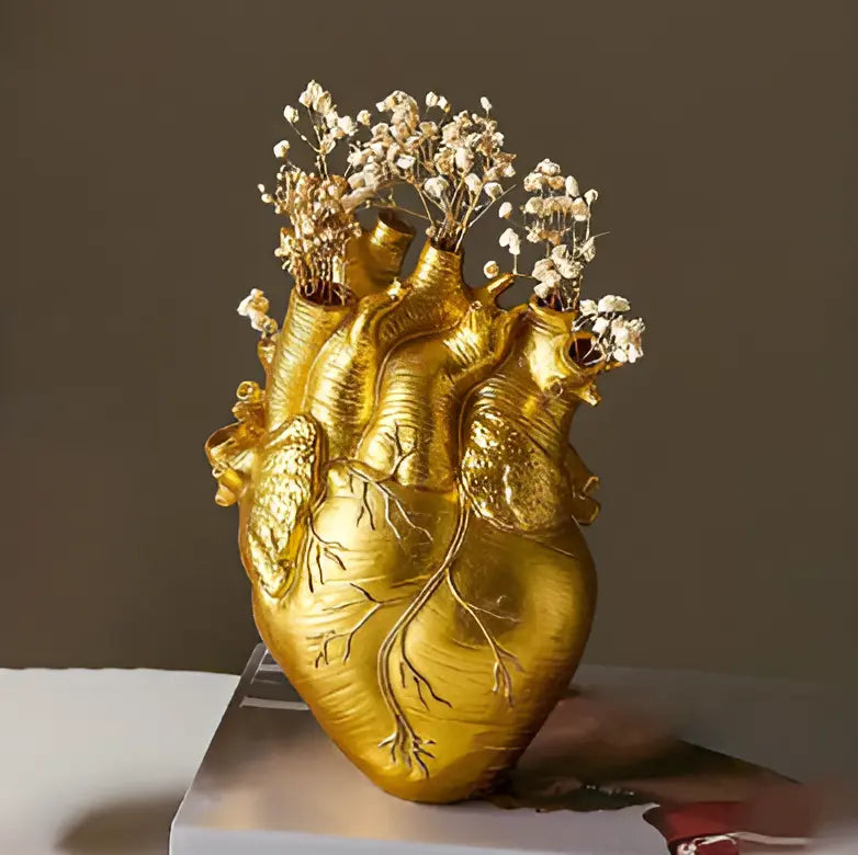 Heart Vase Amoura | Greek-Inspired Design | High-Quality Resin | Available in Many Colors