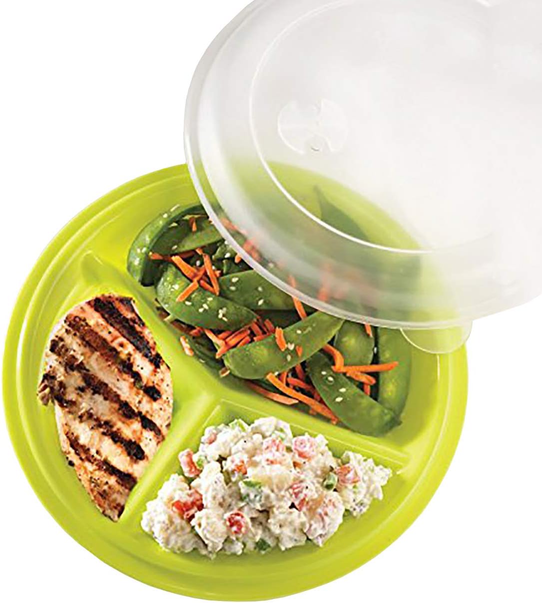 NutriPorta | Portionsteller für unterwegs | Fächerdesign | BPA-frei | Mikrowellen- und Spülmaschinengeeignet