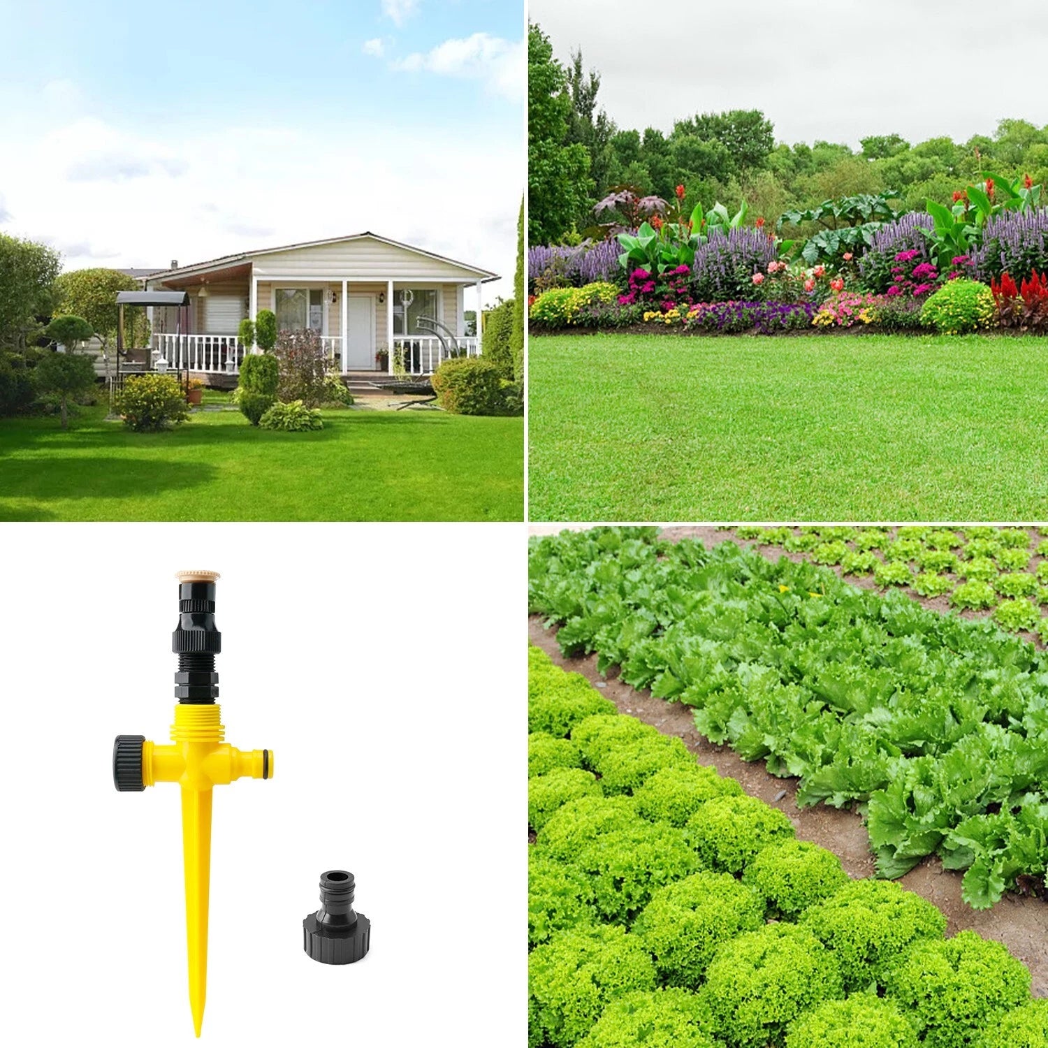 GartenNova 360° Rasensprenger | Automatischer Gartenregner | Für Rasen, Gewächshaus & Garten