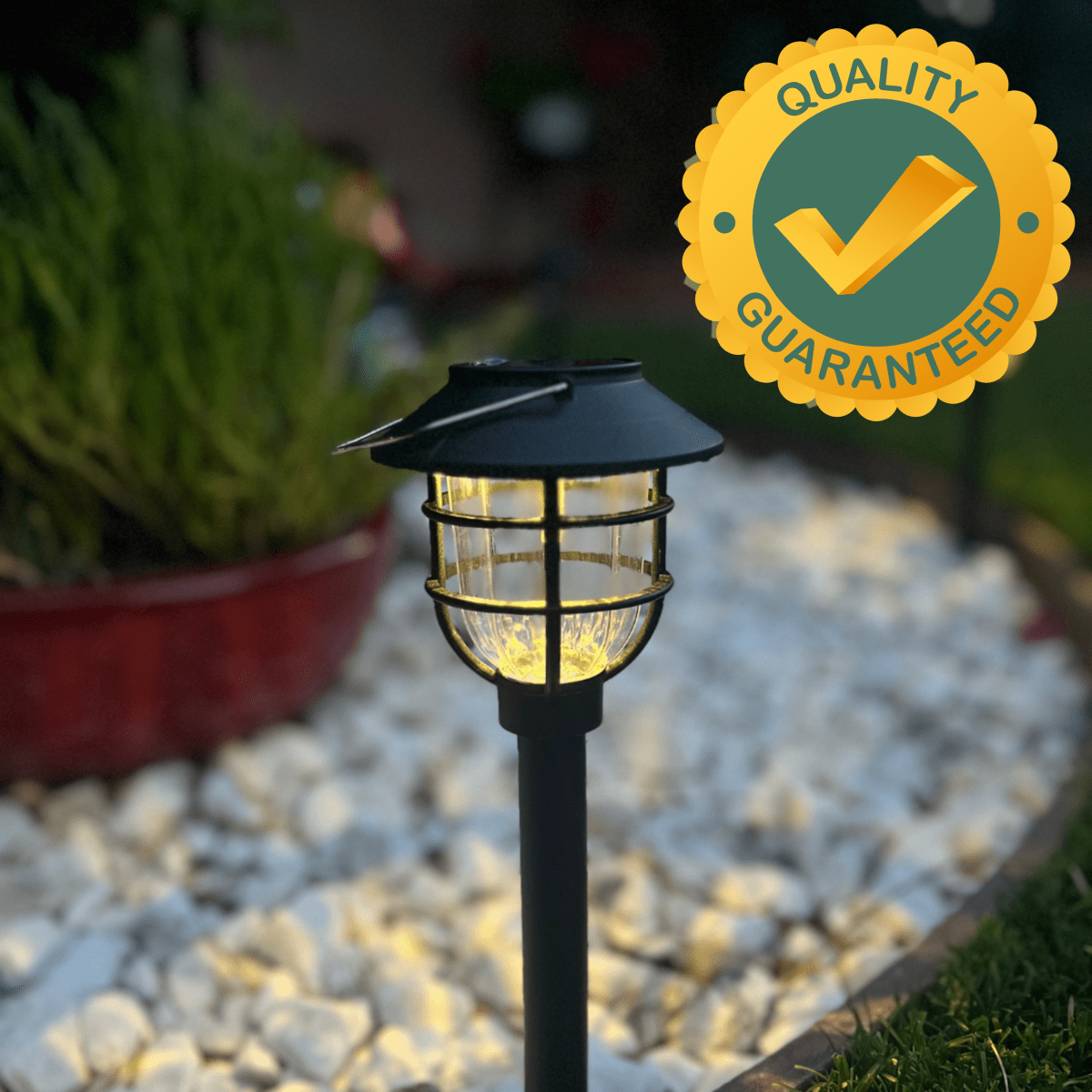 LumaSpike | Solar-Wegeleuchten 2er-Set | LED-Gartenleuchten mit Bewegungsmelder | IP65 Wasserdicht | Warmweiß
