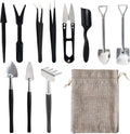 Florentra | Gartenwerkzeug-Set 12-teilig | Edelstahl-Werkzeuge | Aufbewahrungstasche | Für Zimmerpflanzen & Sukkulenten